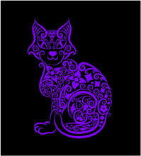 Load image into Gallery viewer, Intricate Cat Decal Custom Vinyl car truck window kitten sticker