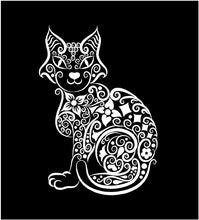 Load image into Gallery viewer, intricate cat decal car truck window cat lover sticker