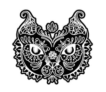 Load image into Gallery viewer, Fancy Cat Head Decal Custom Vinyl car truck window sticker Intricate