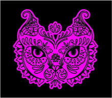 Load image into Gallery viewer, Fancy Cat Head Decal Custom Vinyl car truck window sticker Intricate