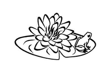 Load image into Gallery viewer, Lily Pad Frog Decal Custom Vinyl Laptop Mailbox Car Truck Window Sticker