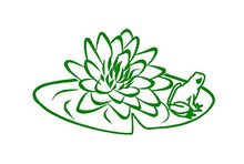 Load image into Gallery viewer, Lily Pad Frog Decal Custom Vinyl Laptop Mailbox Car Truck Window Sticker