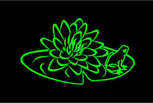 Load image into Gallery viewer, lily pad frog decal car truck window sticker