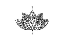 Load image into Gallery viewer, Lotus Flower Decal Intricate custom Vinyl car truck laptop boho sticker
