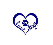 Load image into Gallery viewer, Dog Paw Print Love Heart Decal Custom Vinyl Car Truck Window Laptop Sticker