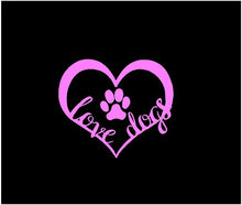 Load image into Gallery viewer, Dog Paw Print Love Heart Decal Custom Vinyl Car Truck Window Laptop Sticker