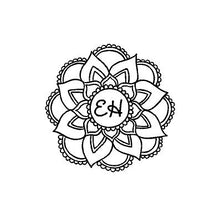 Load image into Gallery viewer, Mandala Initial Decal Custom Vinyl drink cup tumbler car truck window laptop sticker