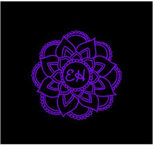Load image into Gallery viewer, Mandala Initial Decal Custom Vinyl drink cup tumbler car truck window laptop sticker