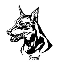 Load image into Gallery viewer, mini pinscher dog decal car truck window dog sticker