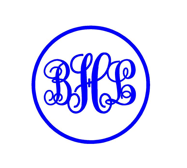 Vinyl Monogram Decal