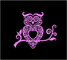 Load image into Gallery viewer, Intricate Owl Decal Custom Vinyl car truck window sticker
