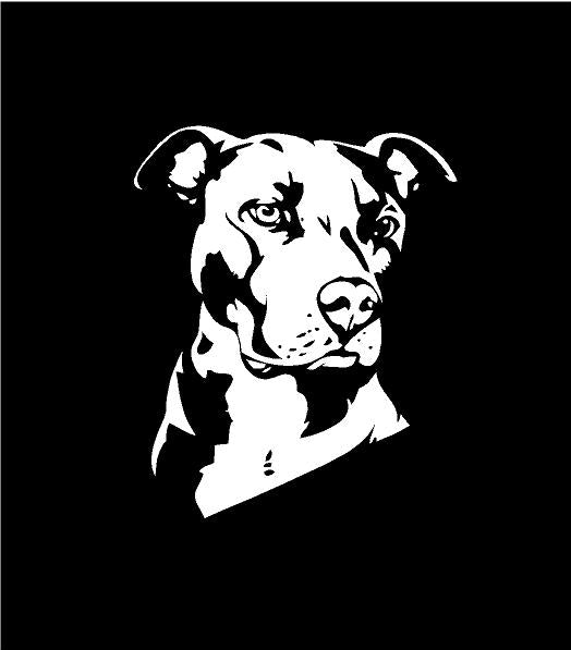 Orange hotsell pitbull custom vinyl decal custom order