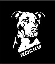 Load image into Gallery viewer, pit bull customizable dog decal car truck window sticker