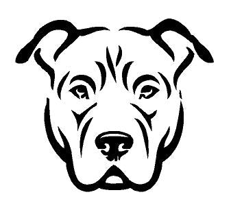 Pit Bull Dog Decal Custom Vinyl Car Truck Window Line Art Sticker 