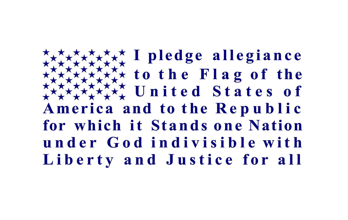 Pledge Of Allegiance American Flag Decal Custom Vinyl Car Truck Window 