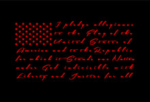 Load image into Gallery viewer, Pledge of allegiance Flag Decal car truck window sticker