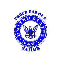 Load image into Gallery viewer, Proud Mom Dad Parent of a Navy Sailor decal Custom Vinyl car truck window Sticker