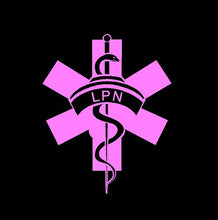Load image into Gallery viewer, RN or LPN Nurse Decal Custom Vinyl Car Truck Window Laptop Sticker