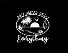 Load image into Gallery viewer, salt water heals everything decal car truck window ocean life sticker