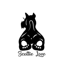 Load image into Gallery viewer, Scottie Love Decal Custom Vinyl Car Truck Window Laptop Scottish Terrier Sticker
