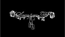 Load image into Gallery viewer, semper fi rose decal dog tag decal car truck us marine sticker