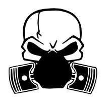 Load image into Gallery viewer, Skull Piston Gas Mask Decal custom Vinyl car truck window sticker