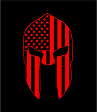 Load image into Gallery viewer, patriotic spartan corintian helmet decal