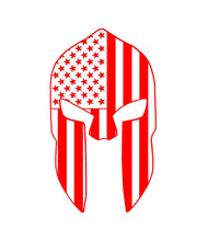 Load image into Gallery viewer, patriotic spartan helmet decal