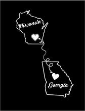 Load image into Gallery viewer, Home away from Home State Decals Custom Vinyl car truck window laptop sticker