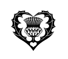 Load image into Gallery viewer, Scottish Heart Thistle Decal Custom Vinyl Car Truck Window Laptop Sticker