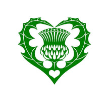 Load image into Gallery viewer, Scottish Heart Thistle Decal Custom Vinyl Car Truck Window Laptop Sticker