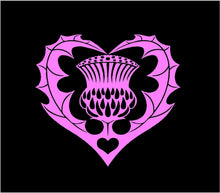 Load image into Gallery viewer, Scottish Heart Thistle Decal Custom Vinyl Car Truck Window Laptop Sticker