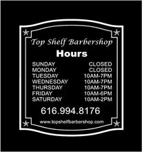 Load image into Gallery viewer, custom business hours sign