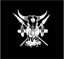 Load image into Gallery viewer, tribal steer skull sticker