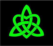 Load image into Gallery viewer, Trinity Heart Knot Decal Custom Vinyl car truck window celtic Irish sticker