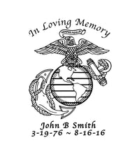 Load image into Gallery viewer, in loving memory usmc ega sticker