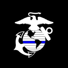 Load image into Gallery viewer, usmc thin blue line ega decal car truck window marine sticker