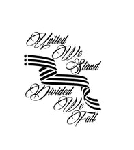 Load image into Gallery viewer, United We Stand Divided We Fall Decal Custom Vinyl Car Truck Window Sticker