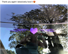 Load image into Gallery viewer, customer review heart banner decal
