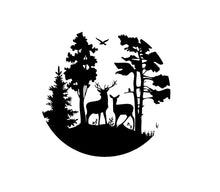 Load image into Gallery viewer, Deer Scene Hunting Wildlife Custom Vinyl Car Truck Window Decal sticker