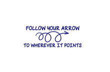 Load image into Gallery viewer, follow your arrow to wherever it points decal laptop car truck window sticker