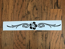 Load image into Gallery viewer, black flower windshield banner decal
