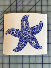 Load image into Gallery viewer, Starfish Henna style Decal Custom Vinyl car truck window sticker