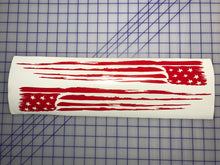 Load image into Gallery viewer, Distressed Tattered USA America Flag Decal Set of 2 Large Custom Vinyl Stickers