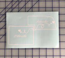 Load image into Gallery viewer, Home away from Home State Decals Custom Vinyl car truck window laptop sticker