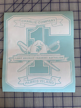 Load image into Gallery viewer, Charlie Company 1st Recruit Training Battalion Parris Island Decal Vinyl car truck window US Marine sticker