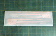 Load image into Gallery viewer, Distressed Tattered USA America Flag Decal Set of 2 Large Custom Vinyl Stickers