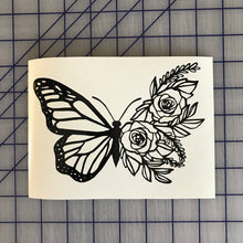 Load image into Gallery viewer, Half Butterfly Half Floral car truck decal