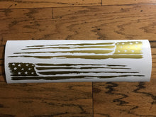Load image into Gallery viewer, Distressed Tattered USA America Flag Decal Set of 2 Large Custom Vinyl Stickers