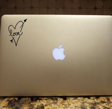 Load image into Gallery viewer, Love Heart Decal Custom Vinyl car truck laptop Valentines Sweetheart sticker